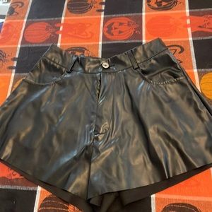 Shein faux leather shorts